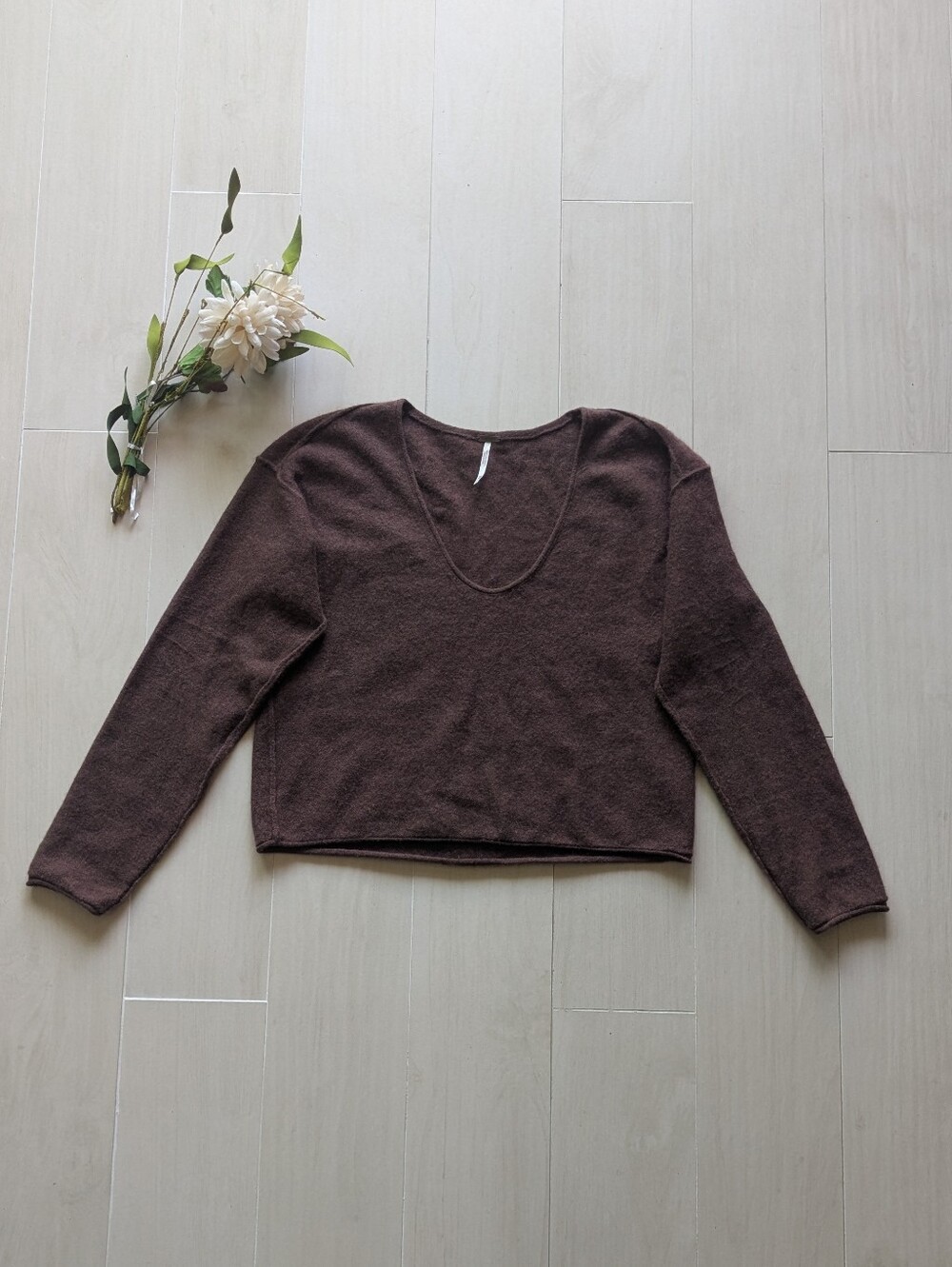 Free People 100% Cashmere V-Neck Sweater